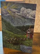 Load image into Gallery viewer, Pack of 4 Seasonal Chalkboard Art Notecards
